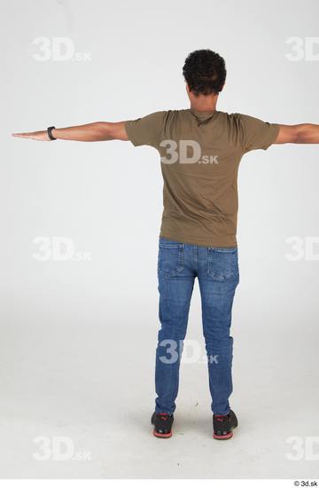 Whole Body Man T poses Casual Slim Standing Street photo references