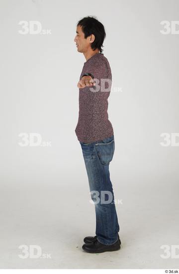 Whole Body Man T poses Casual Slim Standing Street photo references