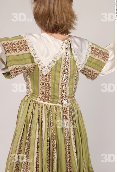 Upper Body Woman T poses White Historical Dress Costume photo references