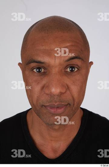 Face Head Man Black Casual Slim Bald Street photo references