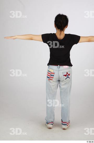 Whole Body Woman T poses Asian Casual Slim Standing Street photo references