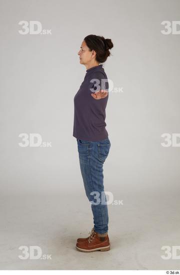 Whole Body Woman T poses Casual Slim Standing Street photo references