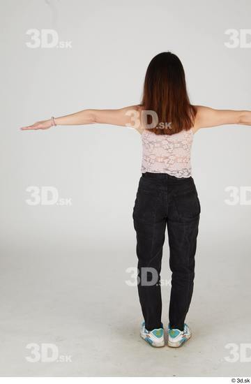 Whole Body Woman T poses Casual Slim Standing Street photo references