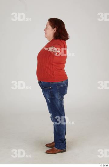 Whole Body Woman T poses Casual Chubby Standing Street photo references