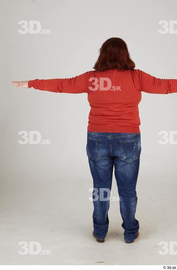 Whole Body Woman T poses Casual Chubby Standing Street photo references