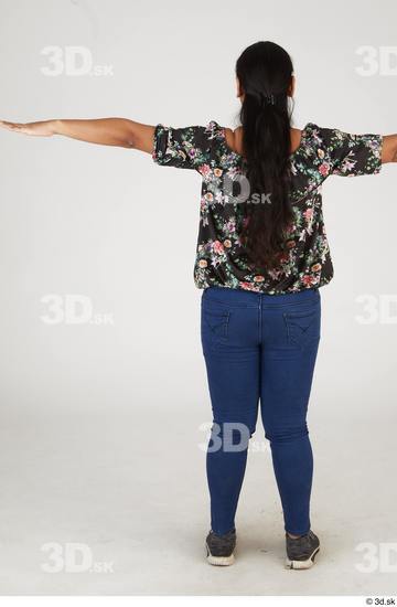 Whole Body Woman T poses Casual Chubby Standing Street photo references