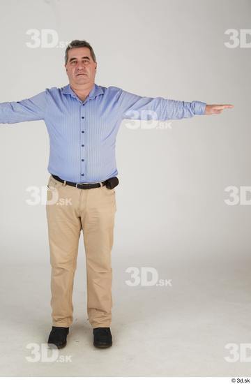 Whole Body Man T poses Casual Chubby Standing Street photo references