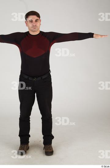 Whole Body Man T poses Casual Slim Standing Street photo references