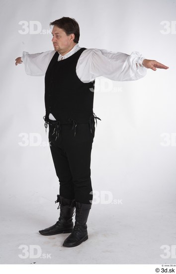 Whole Body Man T poses White Vest Costume photo references