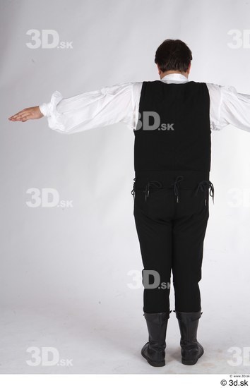 Whole Body Man T poses White Vest Costume photo references