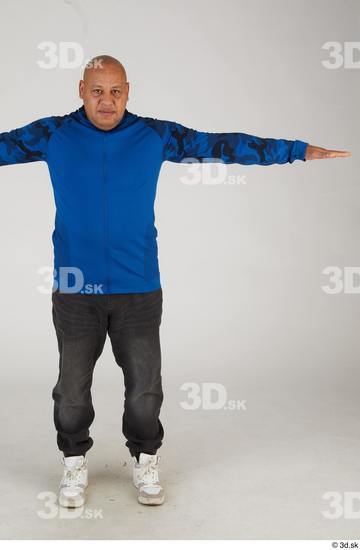 Whole Body Man T poses Casual Chubby Standing Street photo references