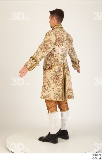 Whole Body Man White Historical Jacket Costume photo references