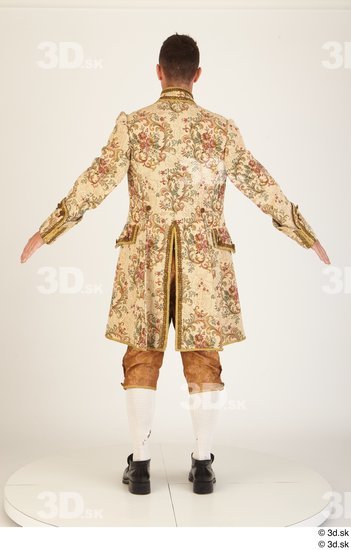 Whole Body Man White Historical Jacket Costume photo references