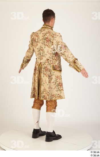 Whole Body Man White Historical Jacket Costume photo references