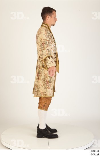 Whole Body Man White Historical Jacket Costume photo references