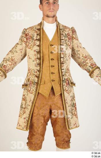 Upper Body Man White Historical Jacket Costume photo references