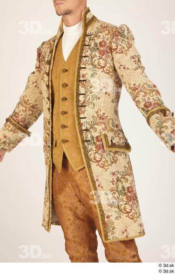 Upper Body Man White Historical Jacket Costume photo references