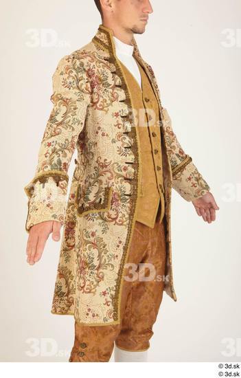 Upper Body Man White Historical Jacket Costume photo references