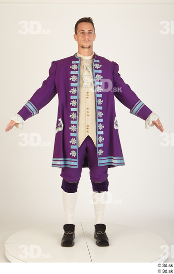 Whole Body Man White Historical Costume photo references