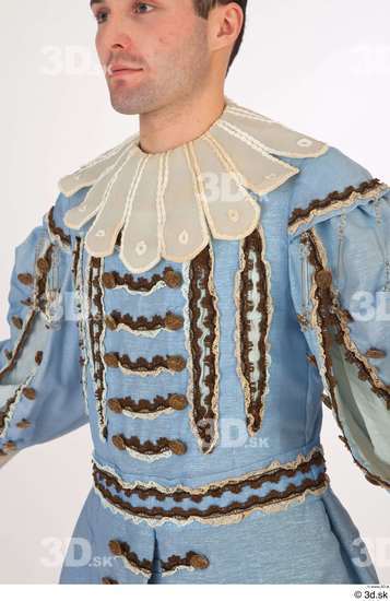 Upper Body Man White Historical Costume photo references