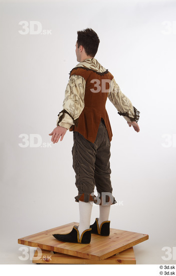 Whole Body Man White Historical Costume photo references