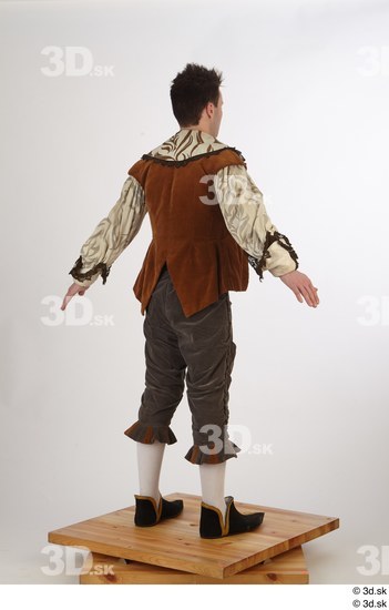 Whole Body Man White Historical Costume photo references