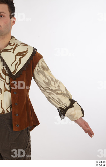 Arm Man White Historical Costume photo references