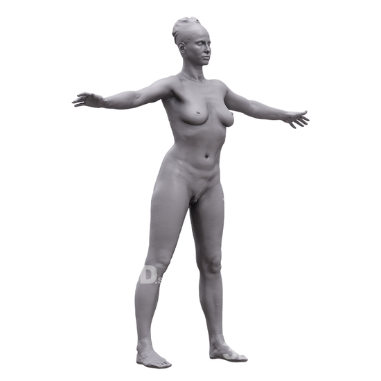 Whole Body Woman White 3D Artec Bodies