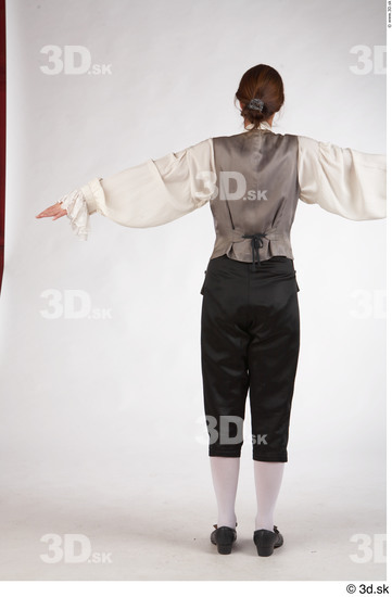 Whole Body Woman T poses White Shirt Costume photo references