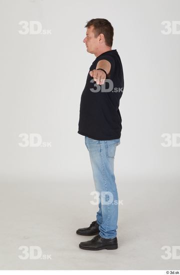 Whole Body Man T poses White Casual Slim Standing Street photo references