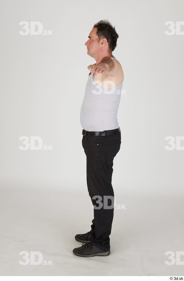 Whole Body Man T poses White Casual Slim Standing Street photo references