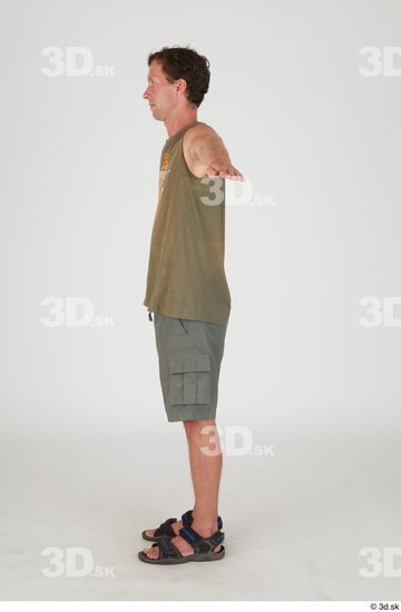 Whole Body Man T poses White Casual Slim Standing Street photo references