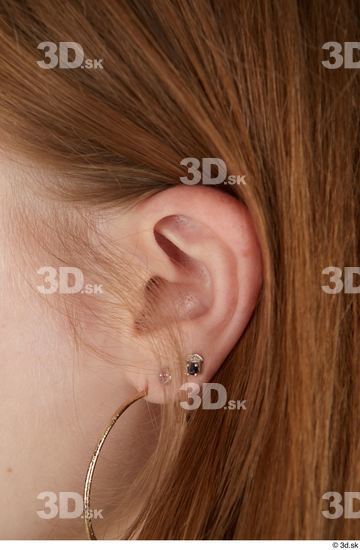 Ear Woman White Casual Slim Street photo references