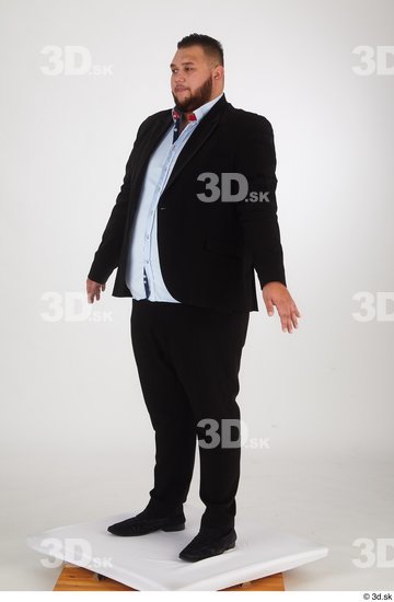 Man White Overweight Male Studio Poses