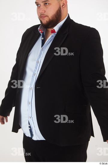 Man White Overweight Male Studio Poses