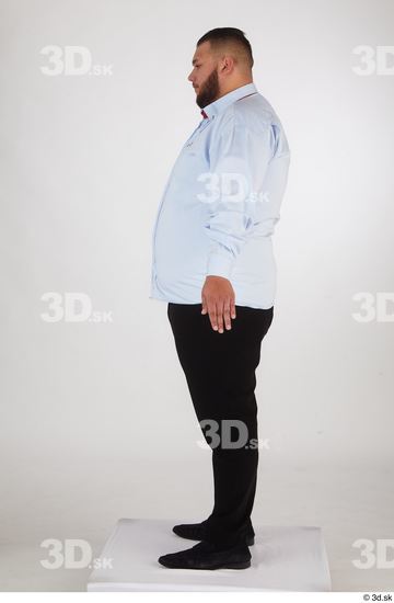 Man White Overweight Male Studio Poses