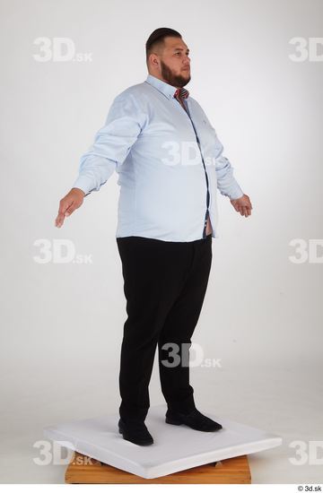 Man White Overweight Male Studio Poses