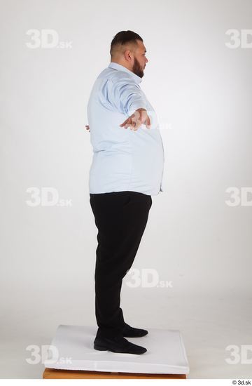 Man White Overweight Male Studio Poses