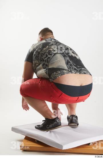 Man White Overweight Male Studio Poses