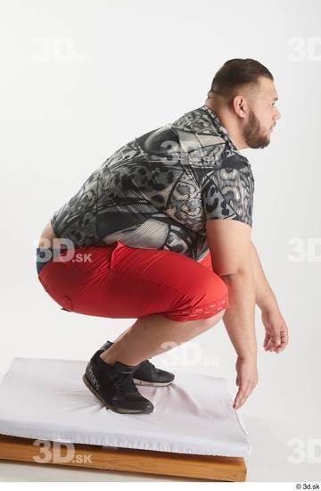 Man White Overweight Male Studio Poses