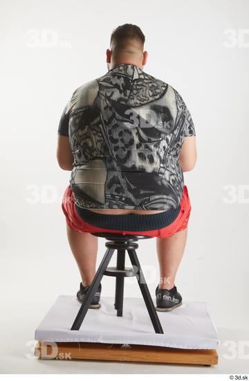 Man White Overweight Male Studio Poses