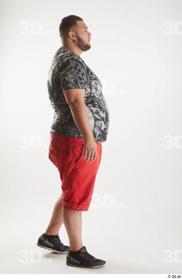 Man White Overweight Male Studio Poses