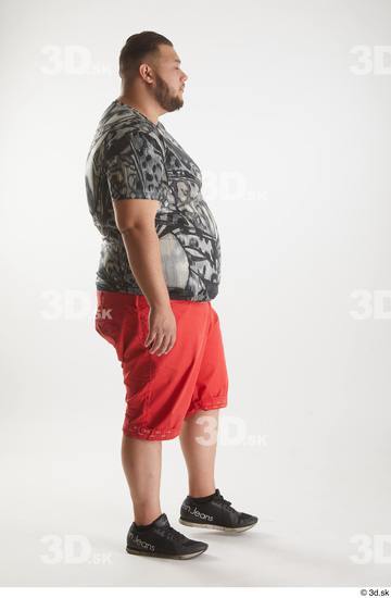 Man White Overweight Male Studio Poses