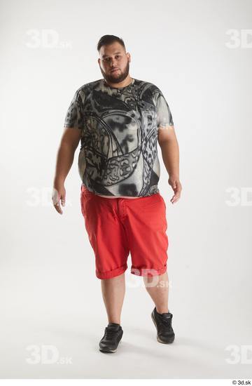 Man White Overweight Male Studio Poses