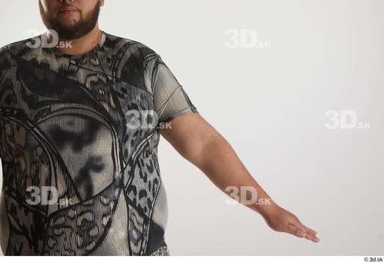 Man White Overweight Male Studio Poses