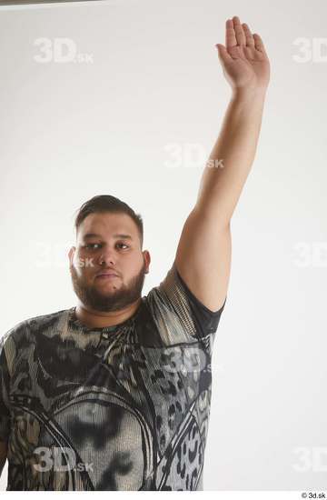 Man White Overweight Male Studio Poses