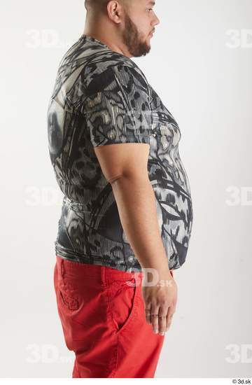 Man White Overweight Male Studio Poses