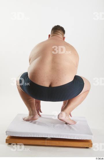 Man White Overweight Male Studio Poses