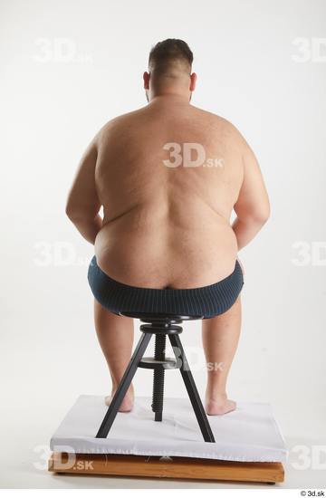 Man White Overweight Male Studio Poses