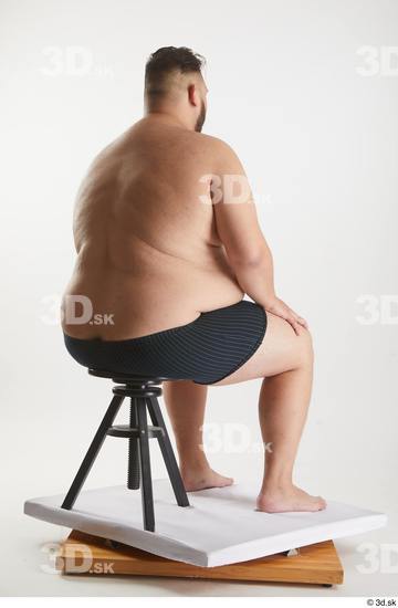 Man White Overweight Male Studio Poses